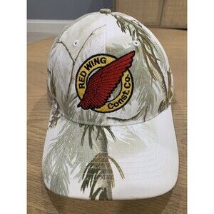 Red Wing Construction Shoes Real Tree White Hat Cap Adjustable